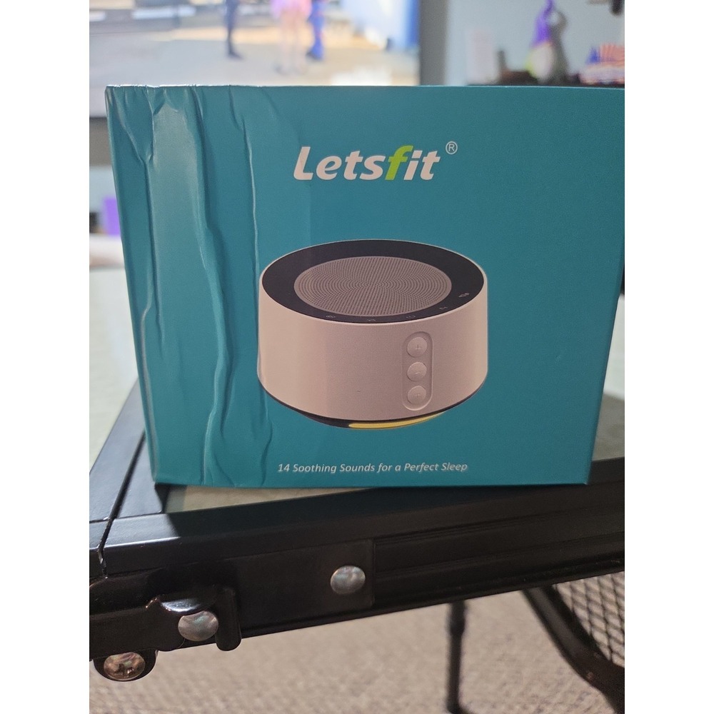 Letsfit White Noise Machine T126L Sound Machine Small White/Gray